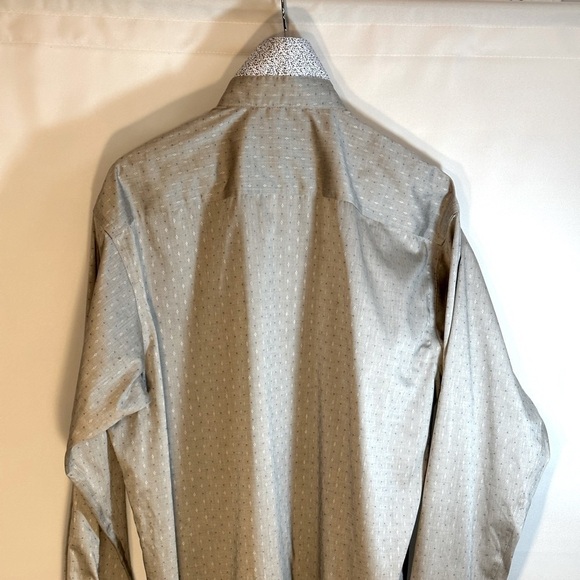 Joseph Abboud Non Iron Classic Fit Cotton Gray Long Sleeves Dress Shirt L NWT - Picture 12 of 15